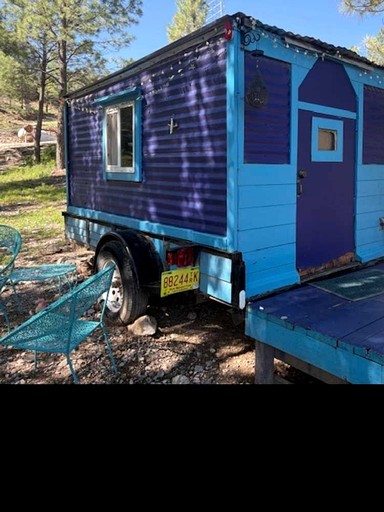 Groovy Glamping Village & Teardrop Retreat with Outdoor Kitchen near Sacramento Mountains, Mayhill New Mexico