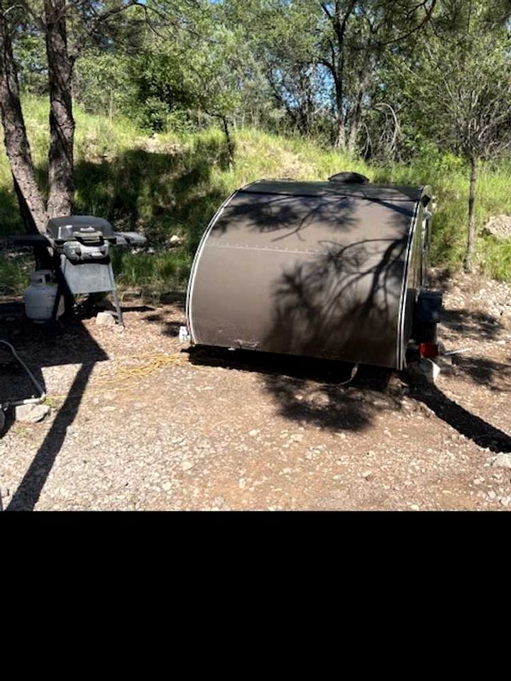 Groovy Glamping Village & Teardrop Retreat with Outdoor Kitchen near Sacramento Mountains, Mayhill New Mexico