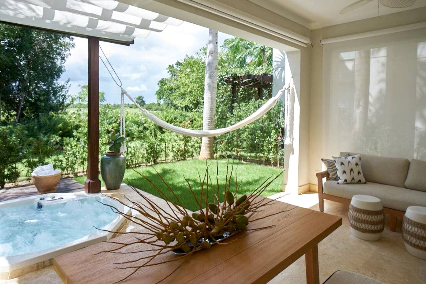 Boho-Chic Luxury Suite with Private Hot Tub & Exclusive Resort Beach Access Retreat in Punta Cana, Dominican Republic