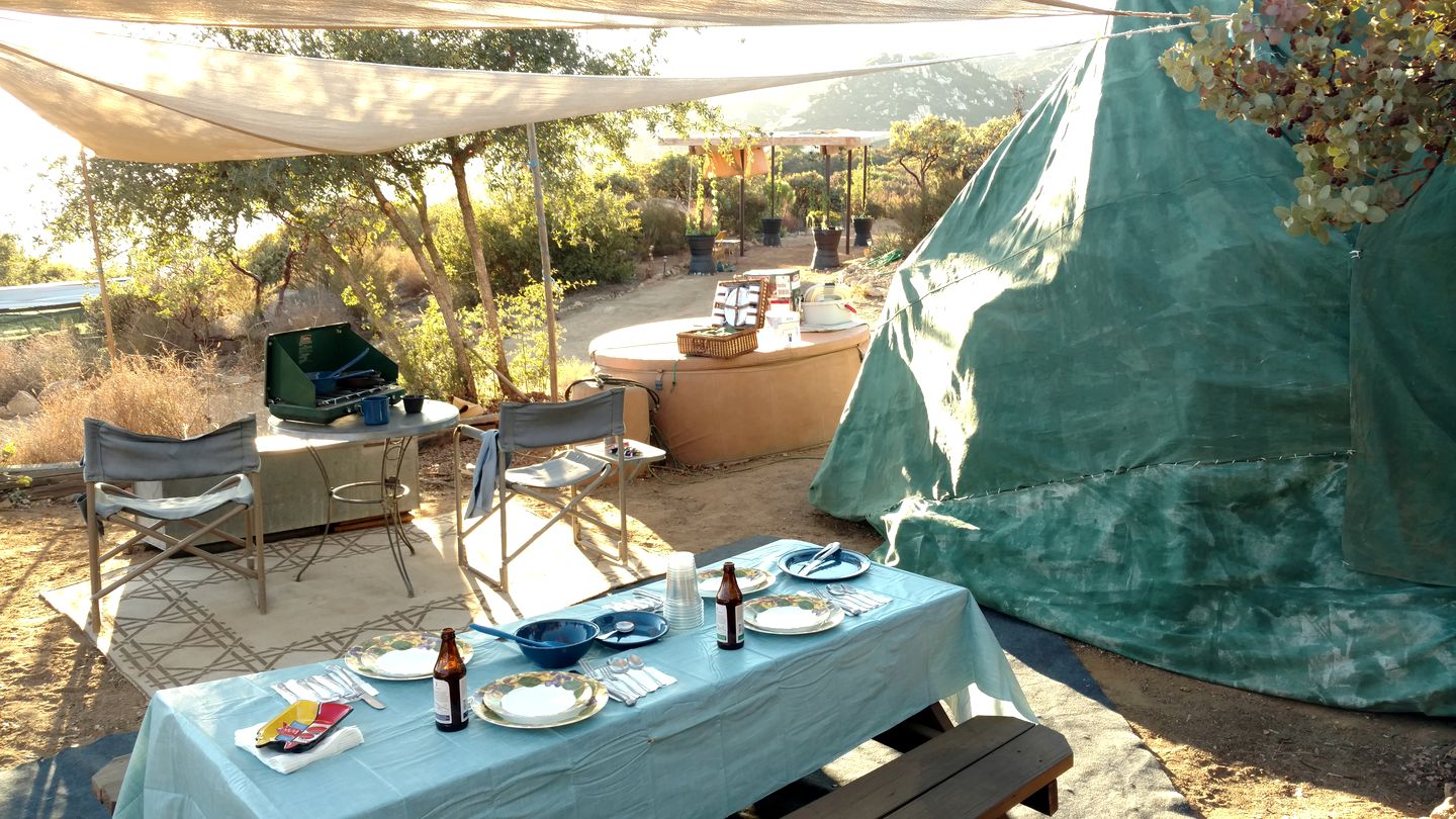 Authentic Tipi Rental for a Spiritual Getaway near Alpine, California