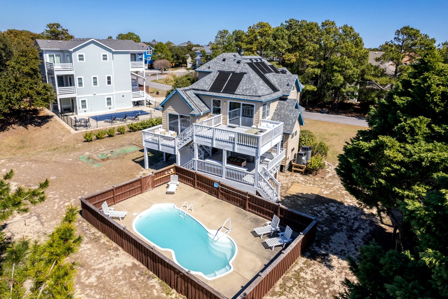Pet Friendly Coastal Cottage in Corolla, North Carolina, Complete with Outdoor Pool and Private Hot Tub