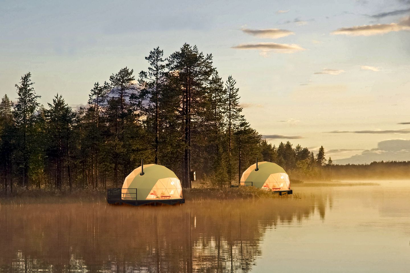 Unique Dome Rental Under the Extraordinary Northern Lights of the Finnish Lapland