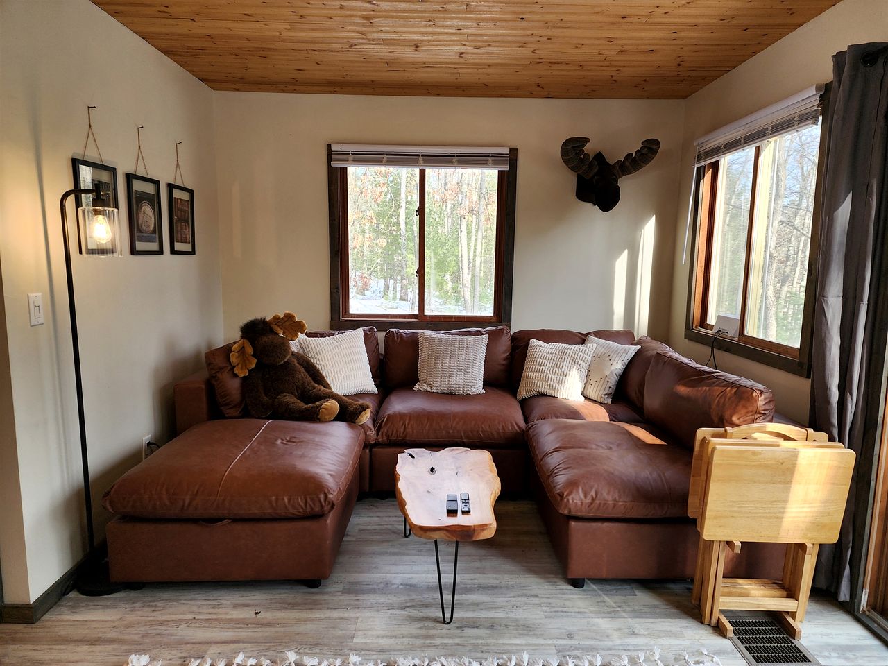 Secluded Luxury Cabin with Hot Tub on 10 Private Acres near Trails in Reed City, Michigan