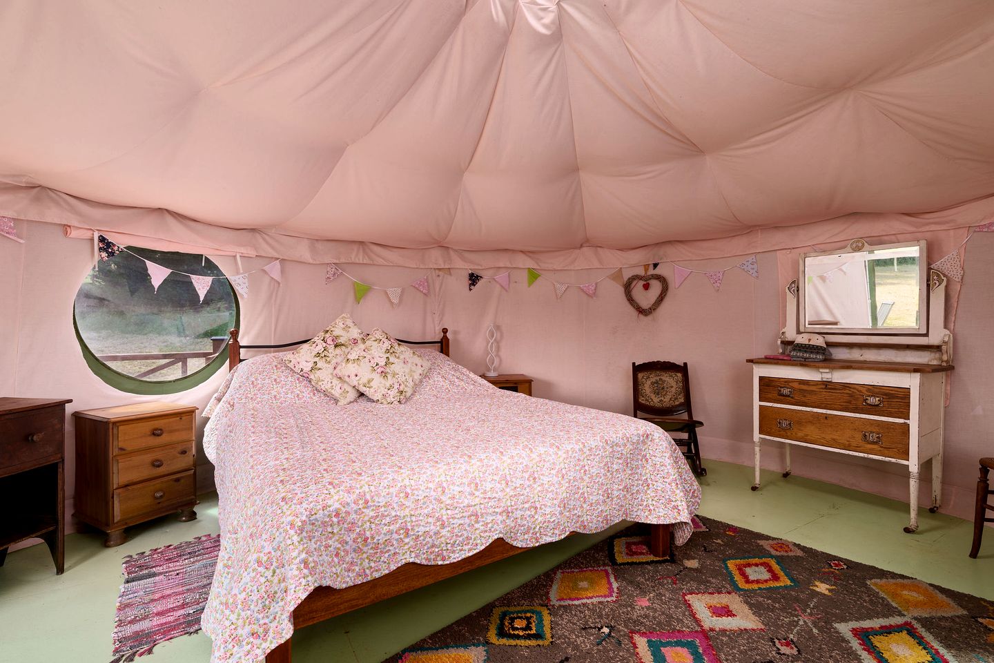 Delightful Yurt with Spacious Colorful Interior in England