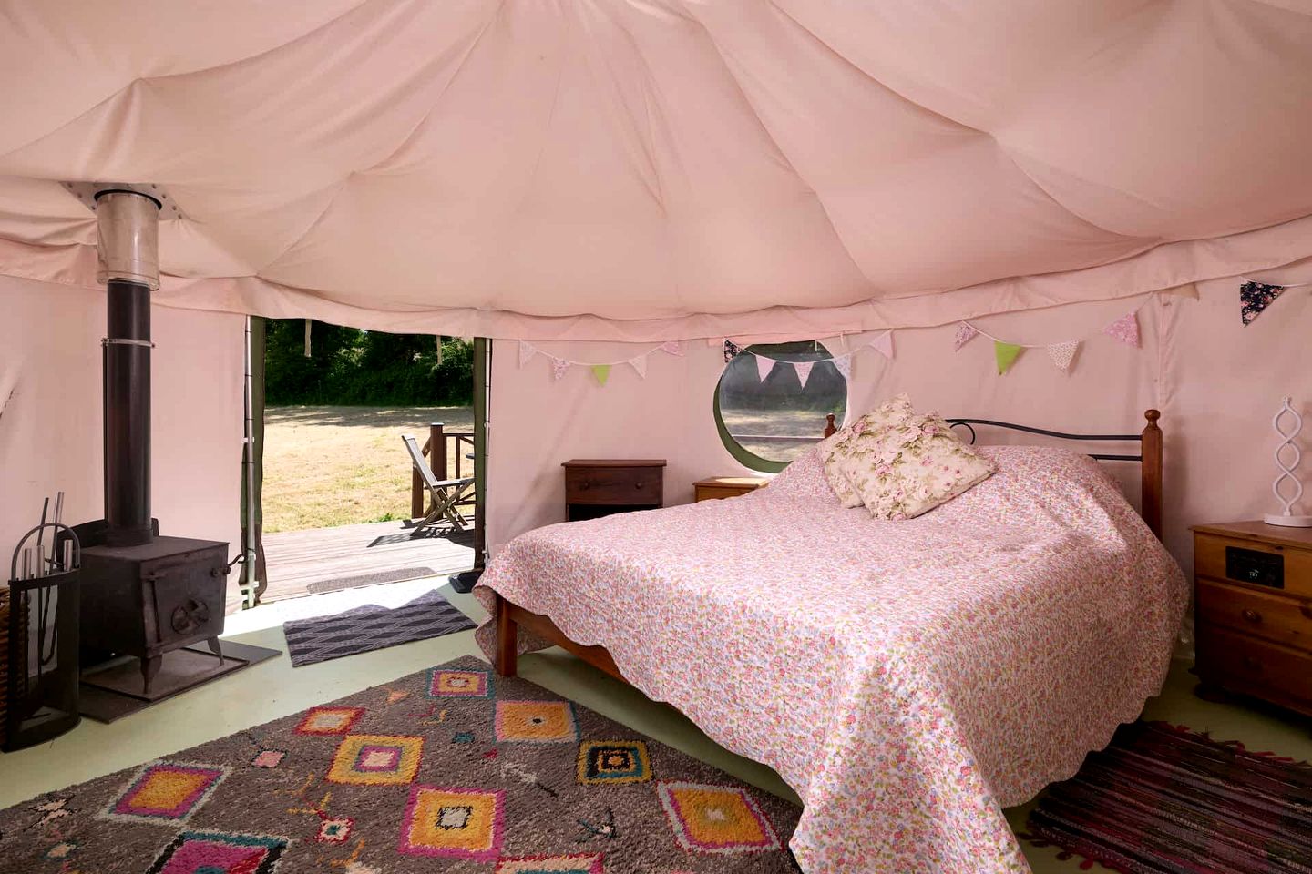 Delightful Yurt with Spacious Colorful Interior in England