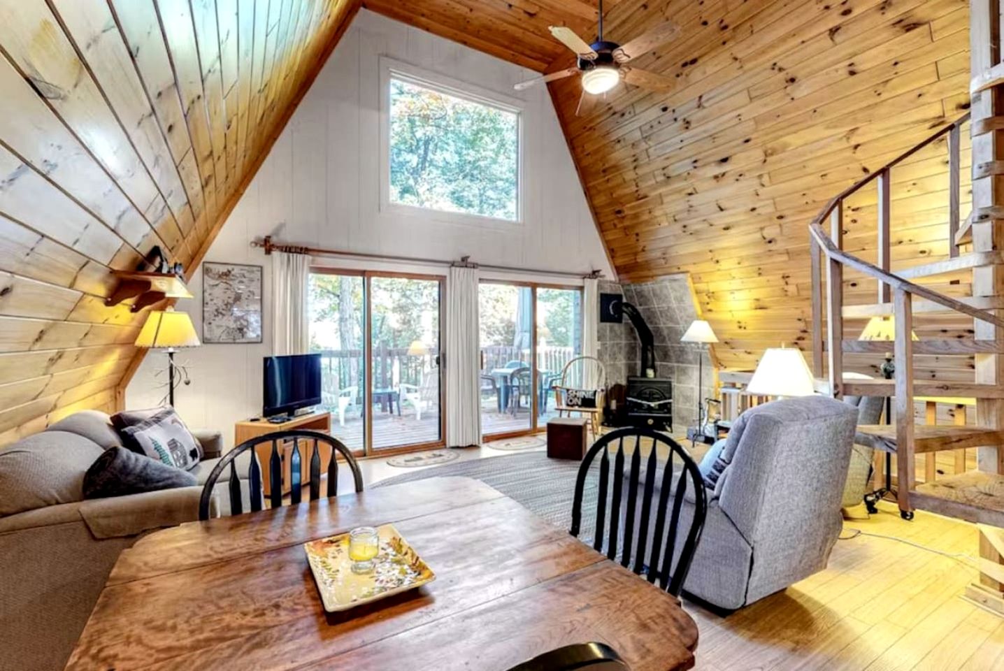 Heavenly Lake A-Frame with Modern Interior in Maine