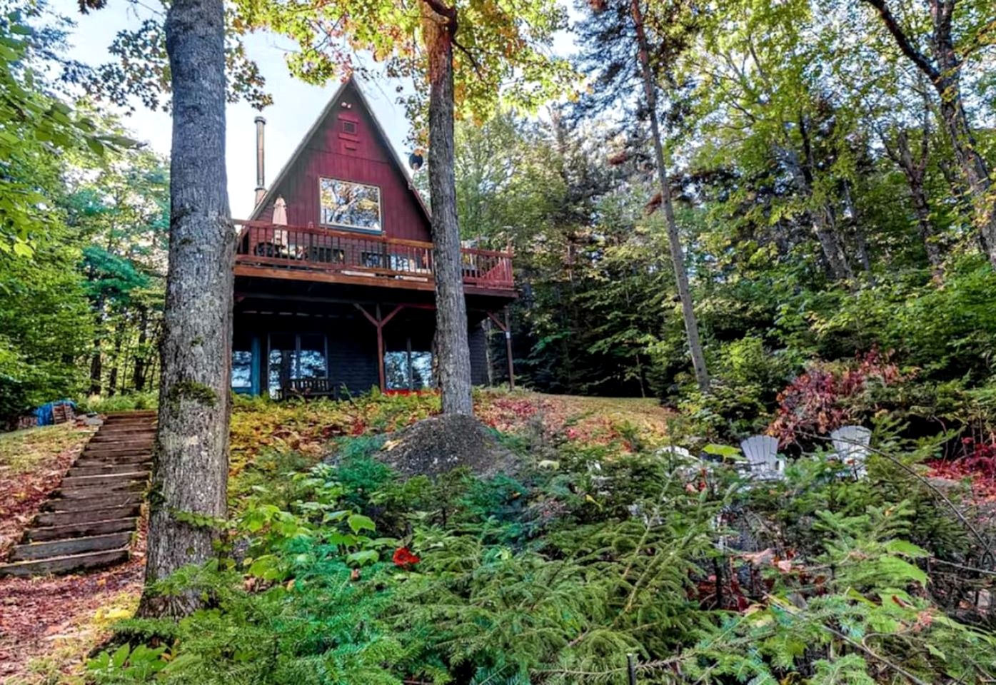 Heavenly Lake A-Frame with Modern Interior in Maine