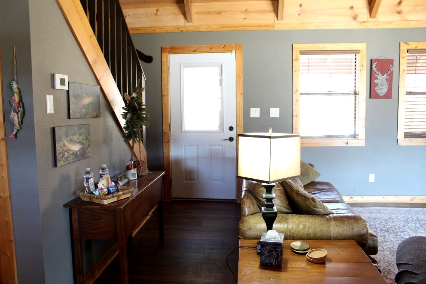 Creek Cabin with Fire Pit Loaded with Kayaks in Arkansas