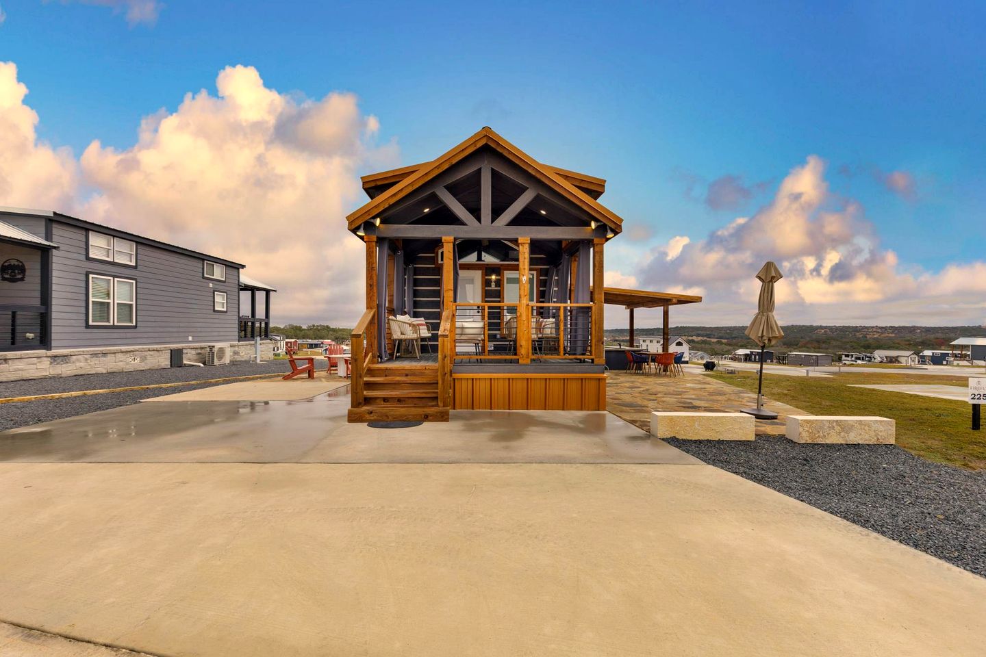 Inviting Tiny Home Retreat with Resort-Style Amenities Near Fredericksburg, TX