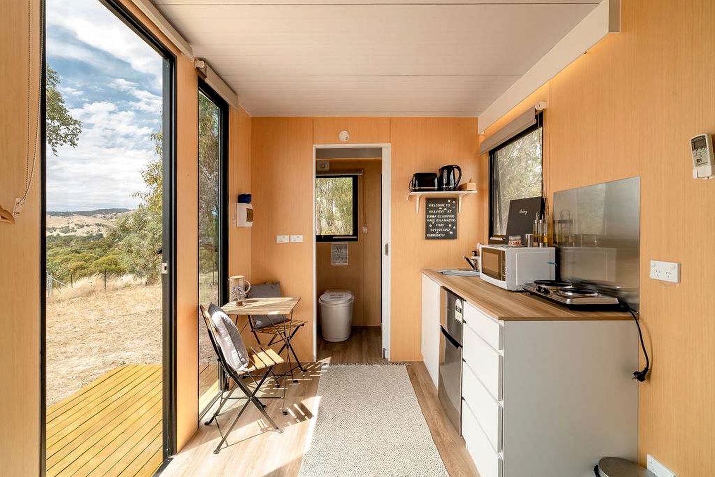 Hill View Glamping in a Victoria Tiny House