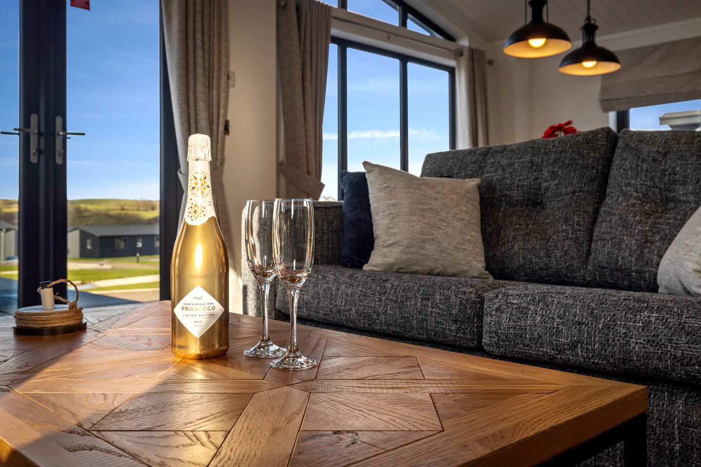 Stylish Coastal Lodge with Private Hot Tub near Tenby, Pembrokeshire