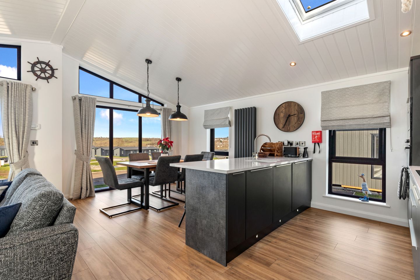 Stylish Coastal Lodge with Private Hot Tub near Tenby, Pembrokeshire