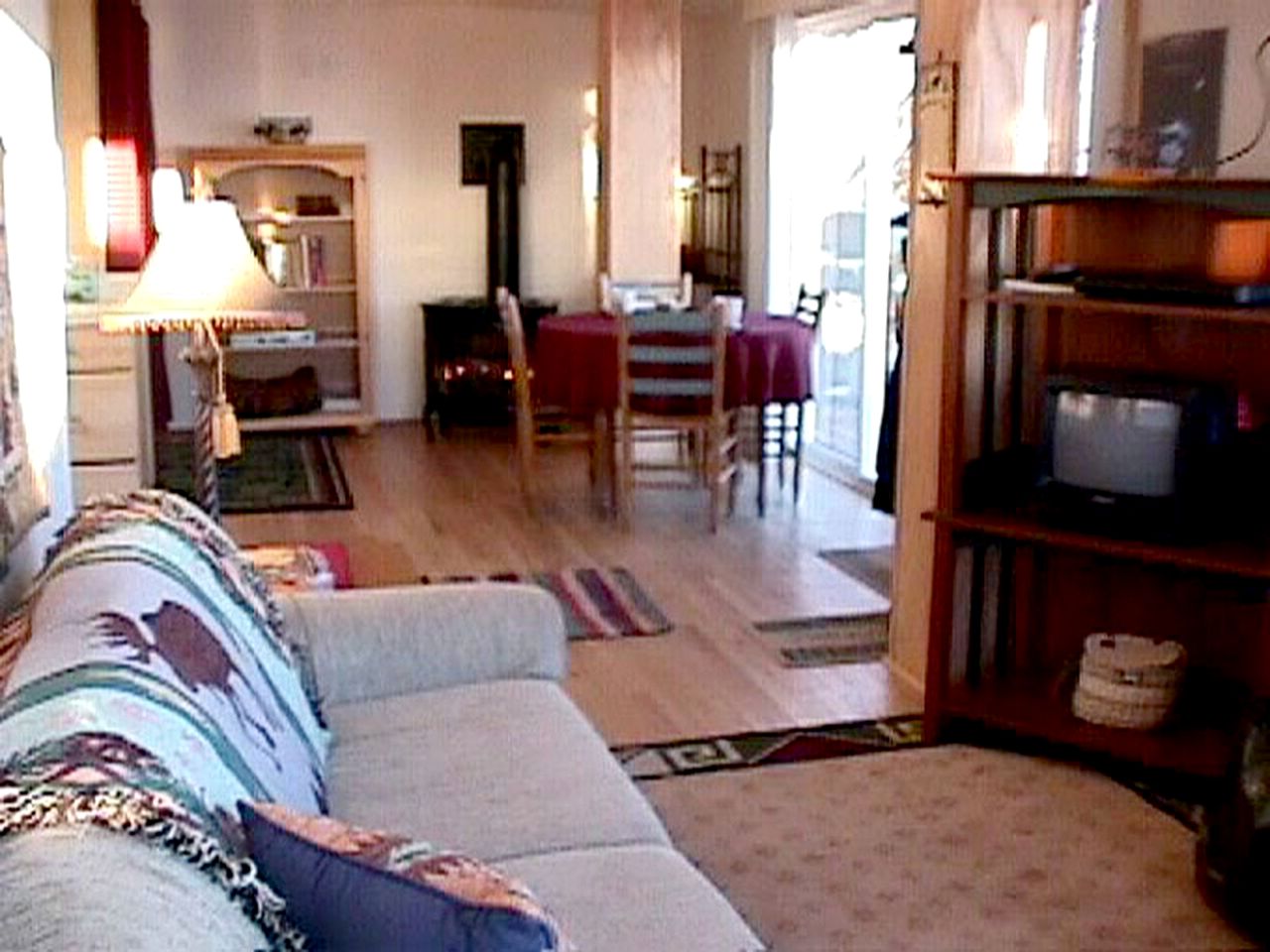 Historic Railcar Overlooking Glaciers and Volcanoes in Homer, Alaska