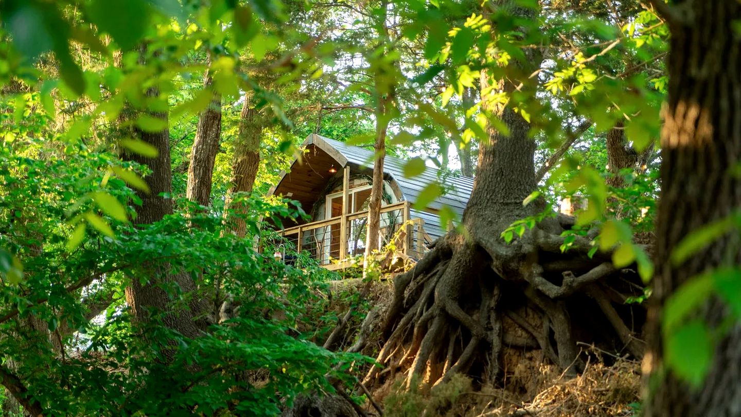 Magical Treehouse Retreat with Creek Views near Forestburg Forest in Forestburg, Texas