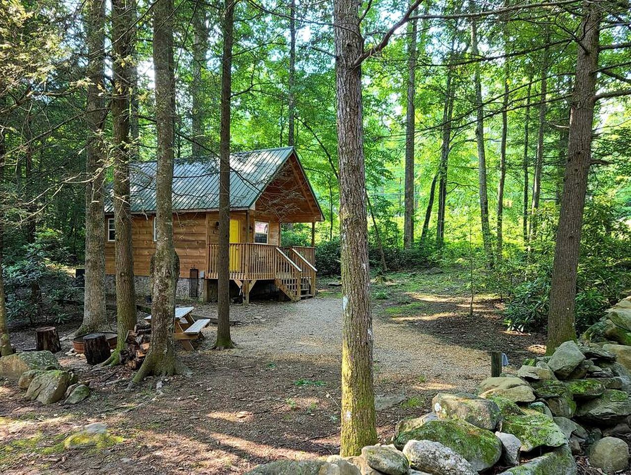 Charming Cabin in the Woods for a Cozy Outdoor Experience Surrounded by Nature in Cosby, Tennessee
