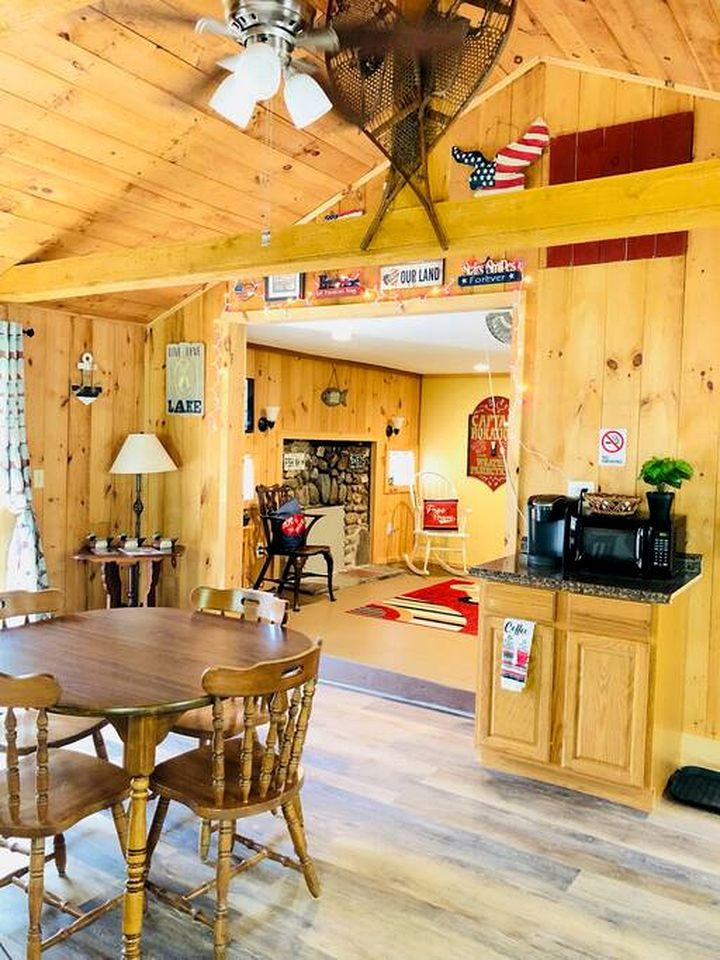 Two Beautiful Cabins Next to the Water at Rockybound Pond for a Wonderful Outdoor Family Vacation in Croydon, New Hampshire
