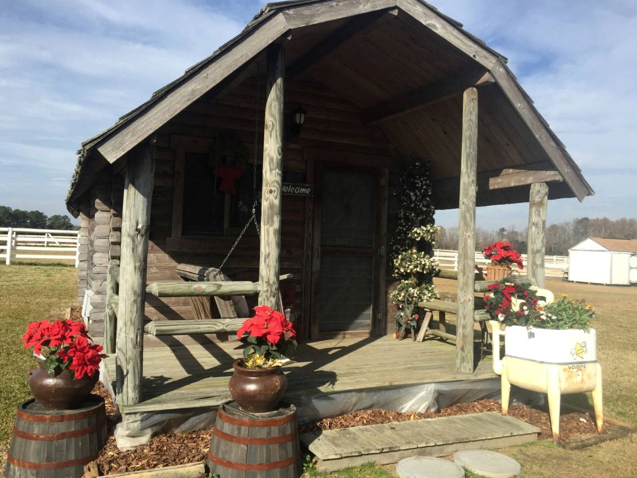 Rustic Cabin Rental on Secluded Farmland near Raleigh, North Carolina