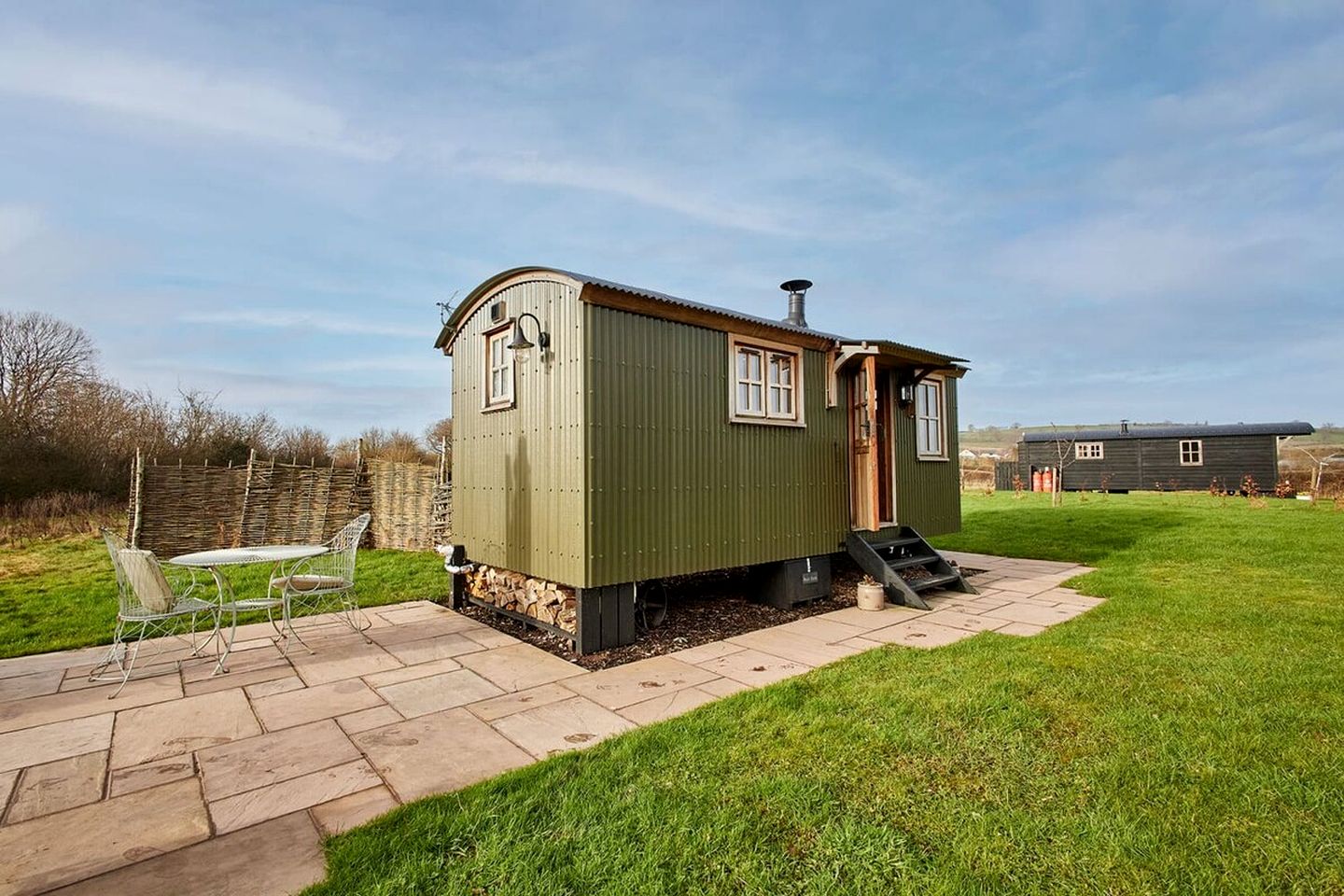 Luxury Tiny Home with Hot Tub and Log Burner near Hay-on-Wye, Black Mountains, Wales
