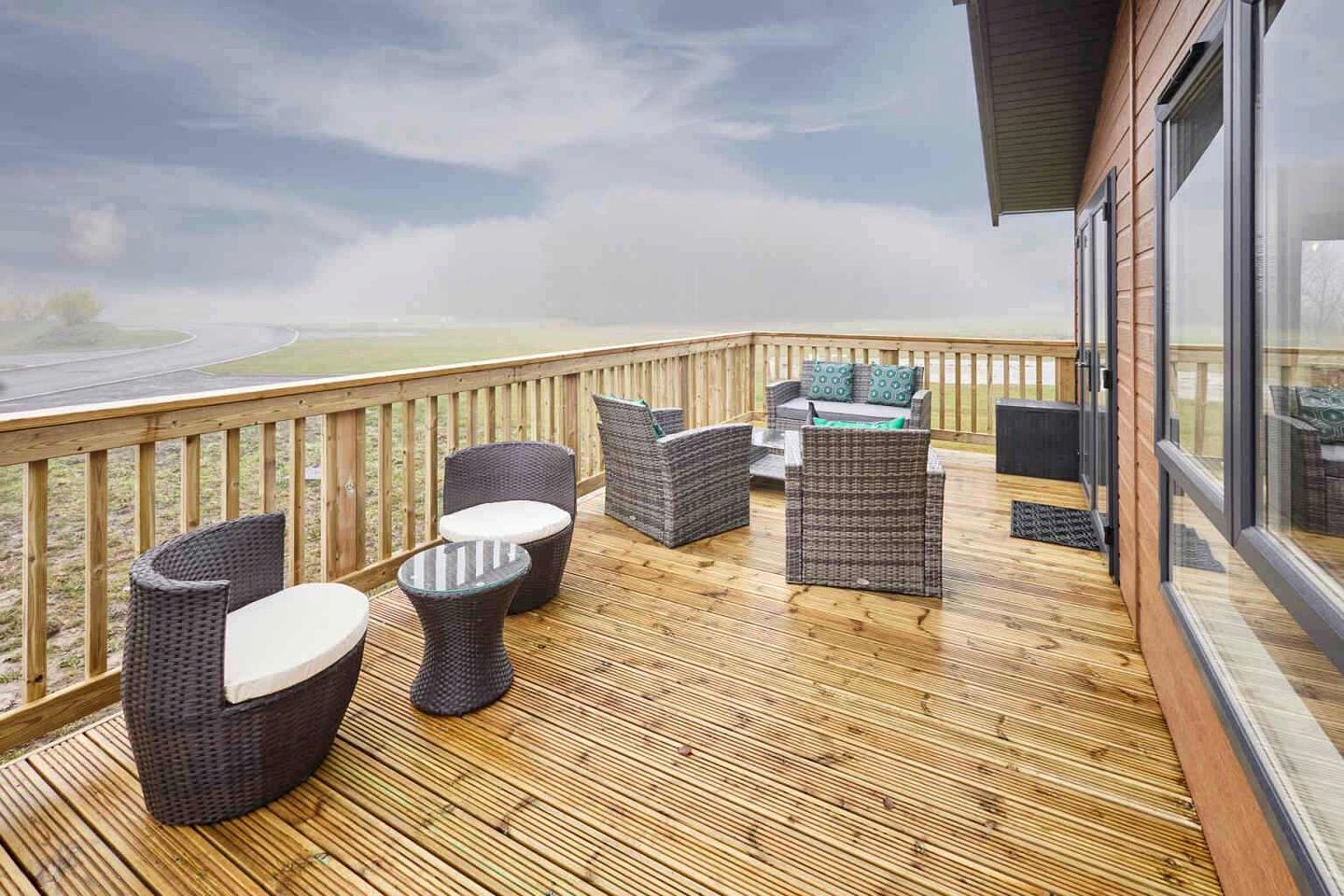 Luxury Lodge with Scenic Deck and Deer Views near Pickering in North Yorkshire
