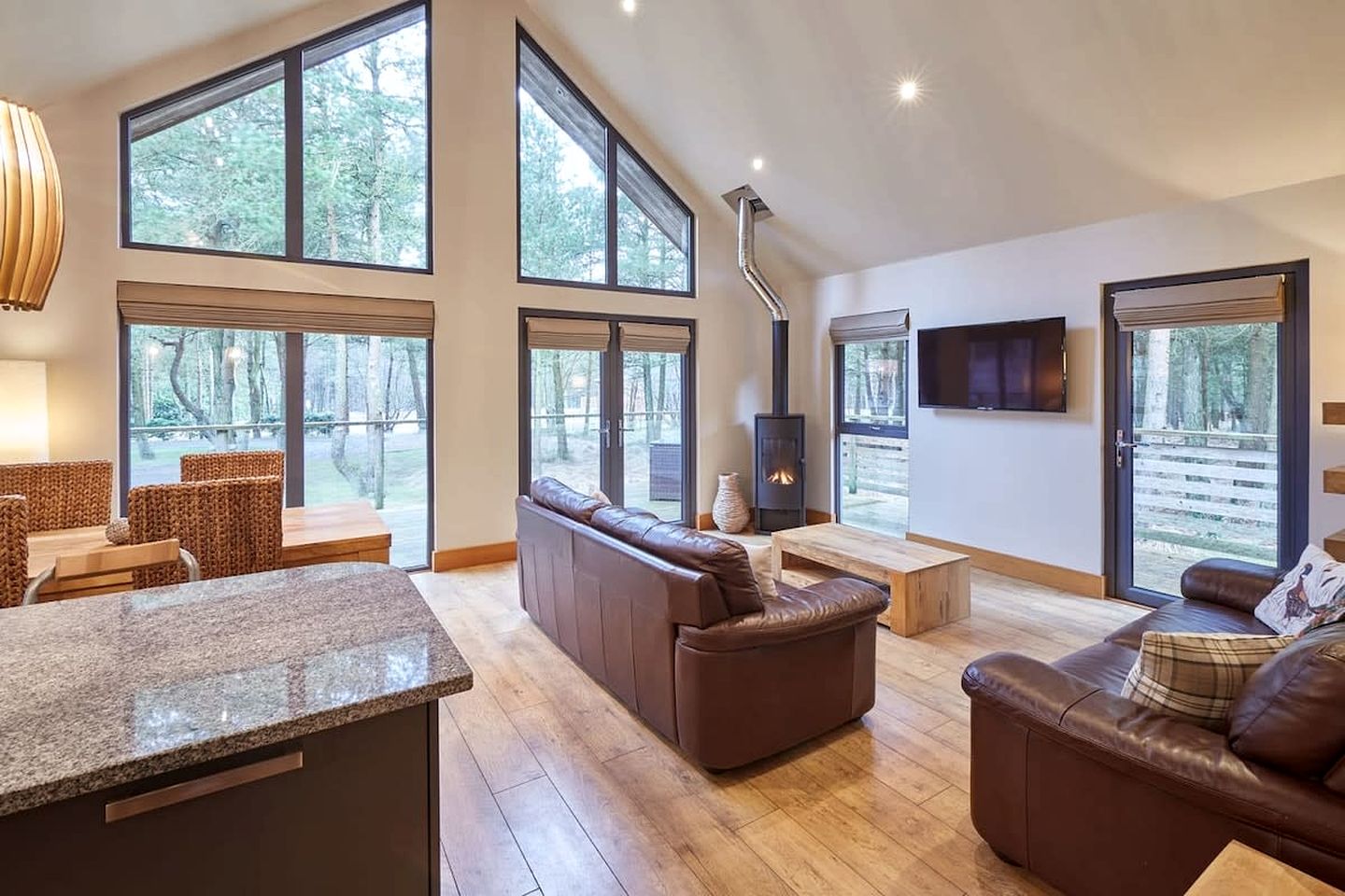 Luxury Woodland Lodge with Private Terrace near Whitby, North Yorkshire