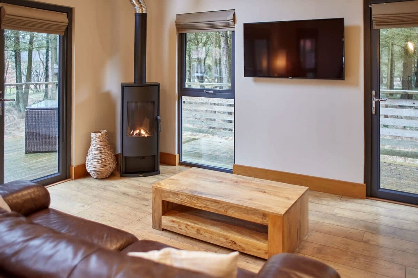 Luxury Woodland Lodge with Private Terrace near Whitby, North Yorkshire