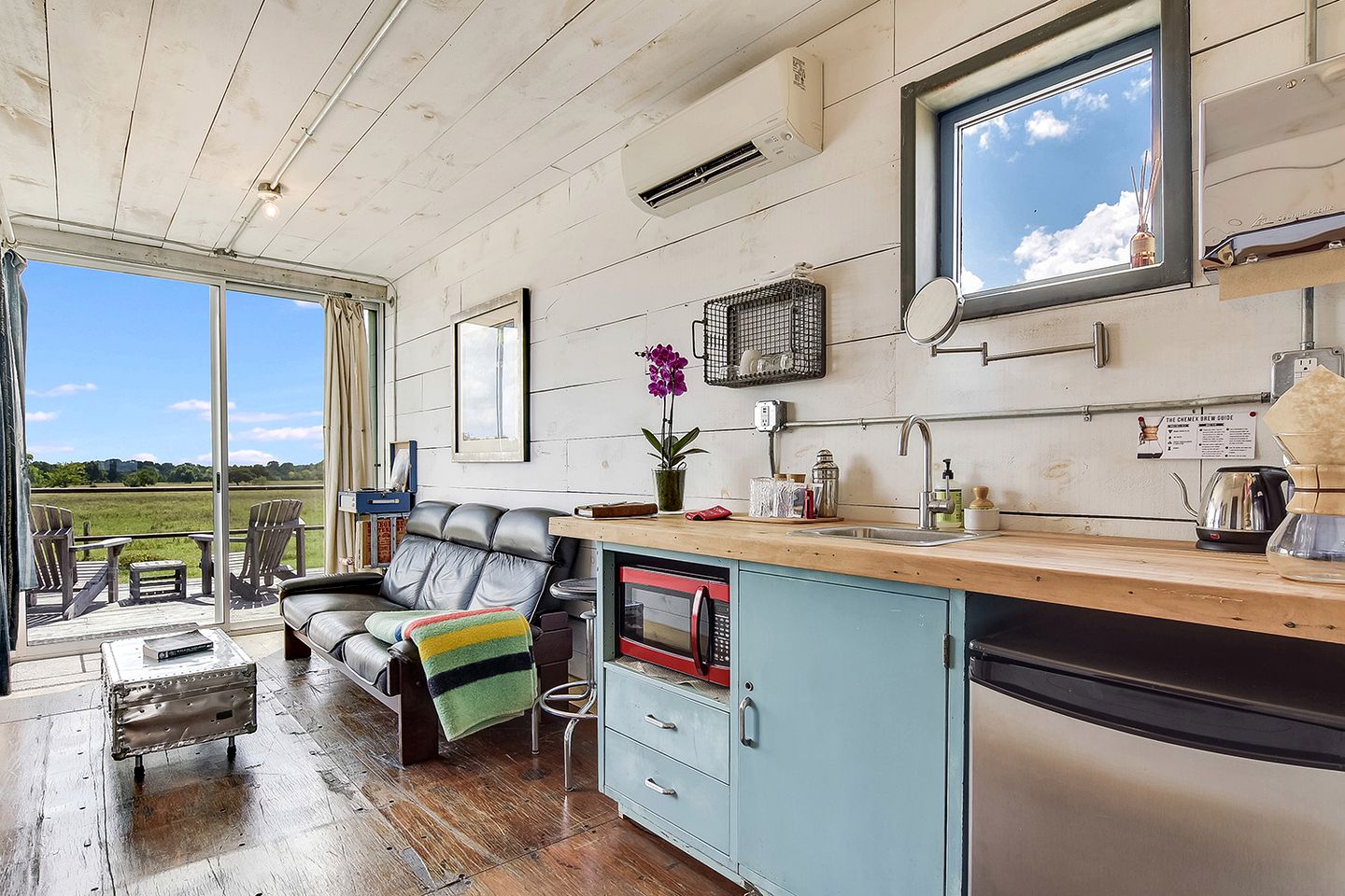 Eco-Friendly Converted Shipping Container Vacation Rental in Round Top, Southeast Texas