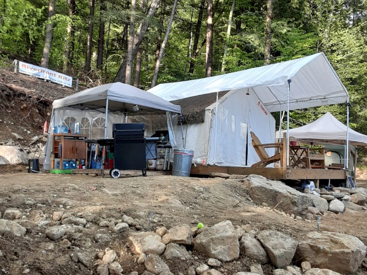 Tentrr Signature Site Riverfront Ritz, Tented Cabins, Lake Luzerne