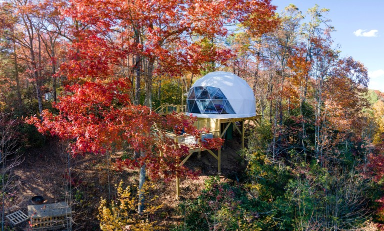 Luxury Geodome with Sauna, Hot Tub & Mountain Views near Pisgah National Forest, North Carolina