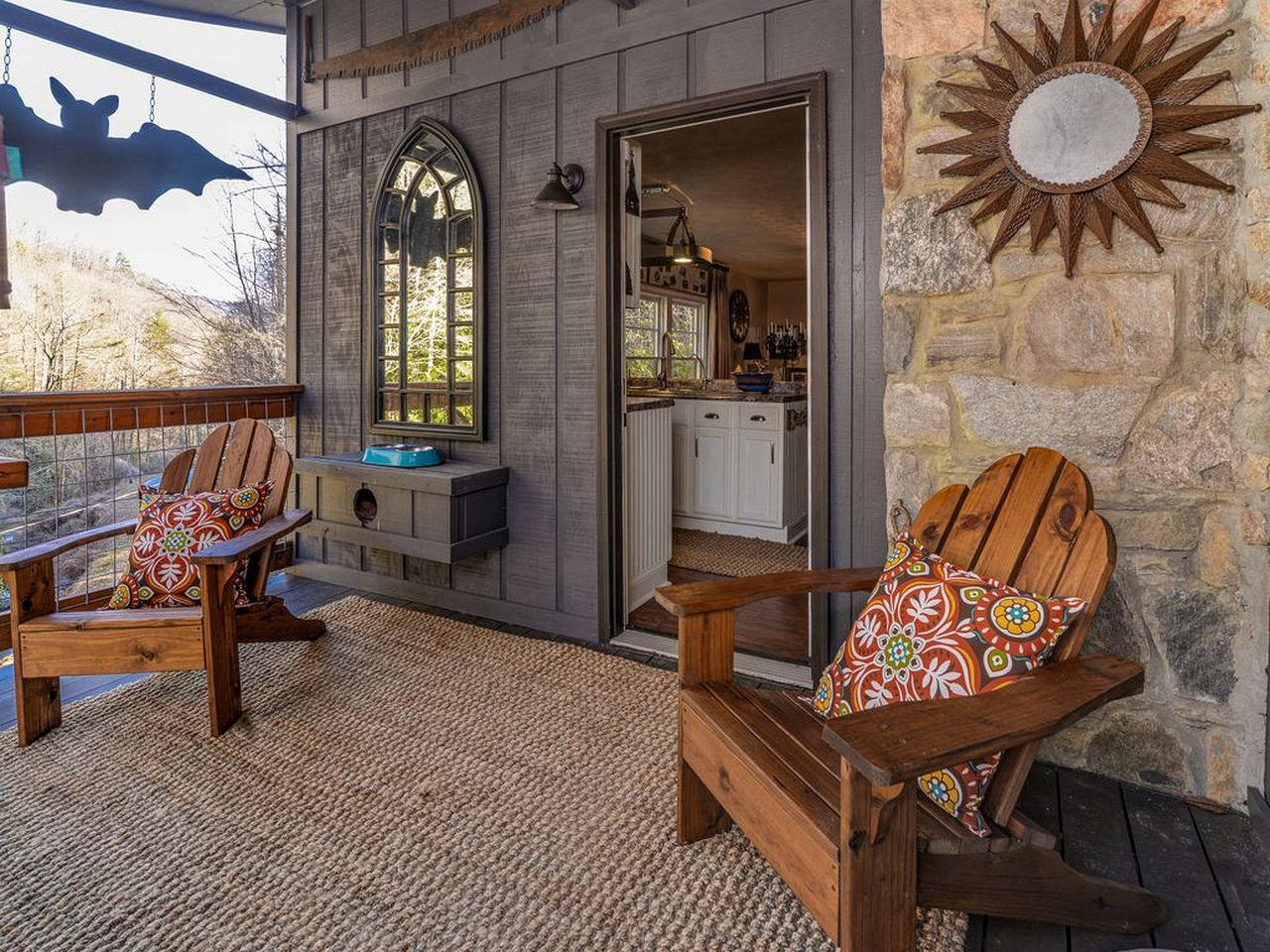 Three-Bedroom Luxury Vacation Rental next to a Cascading Waterfall near Chimney Rock, North Carolina