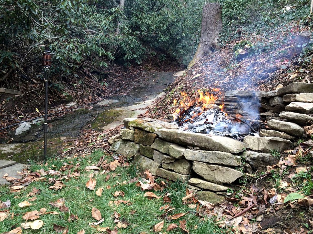 Three-Bedroom Luxury Vacation Rental next to a Cascading Waterfall near Chimney Rock, North Carolina