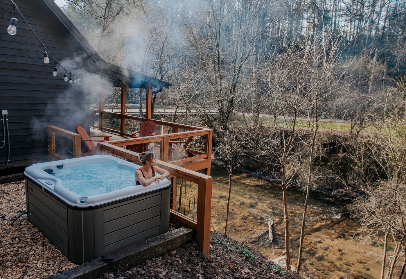 Hygge Hollow Cabin on Fightingtown Creek in Blue Ridge, GA