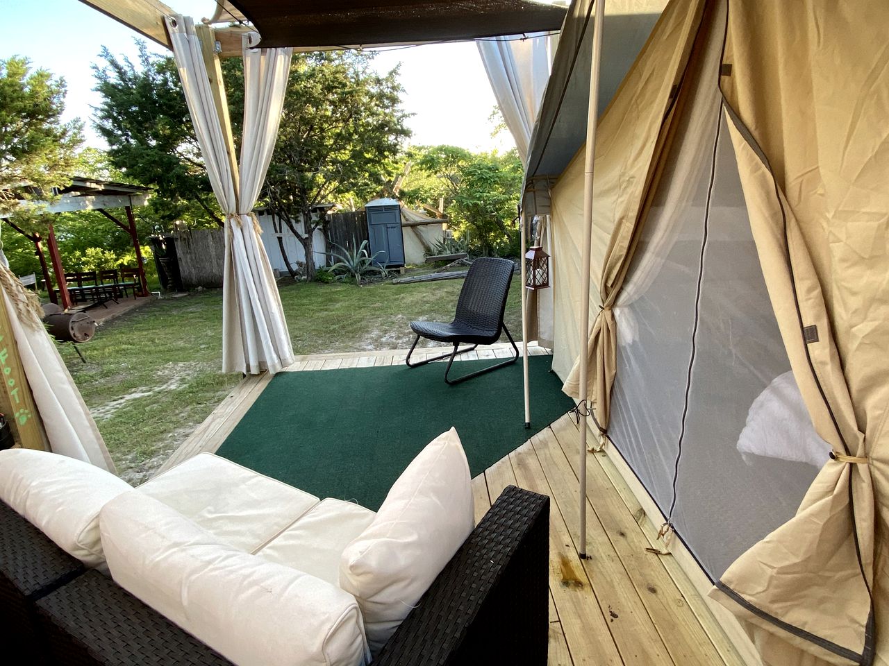 Hip, Lake Front Glamping Tent on a Magical Retreat Property in Austin