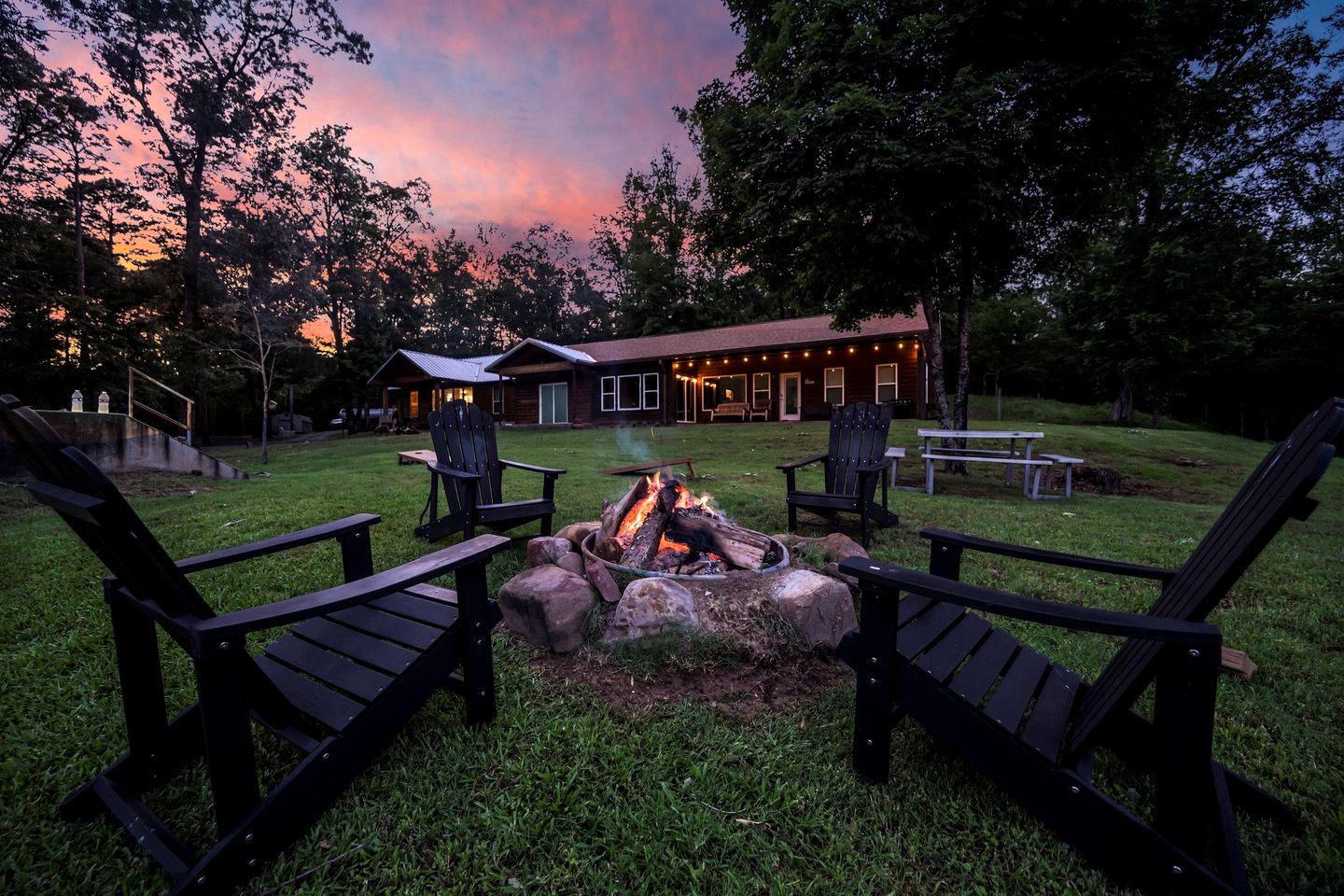 Impressive Cabin Surrounded by Trees in Nashoba, Oklahoma