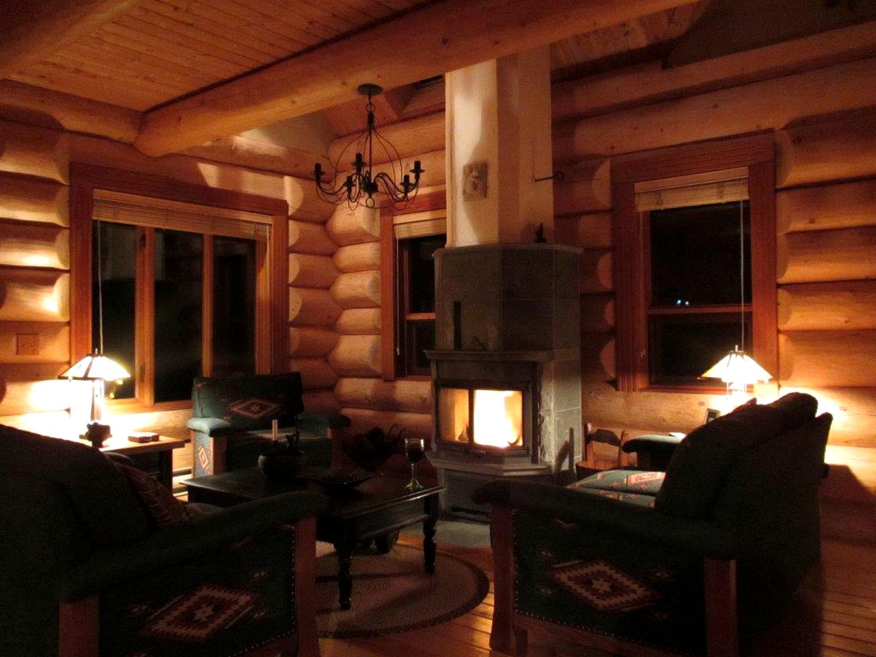 Log Cabin Rental with Sublime Views of the Water on Galiano Island in British Columbia