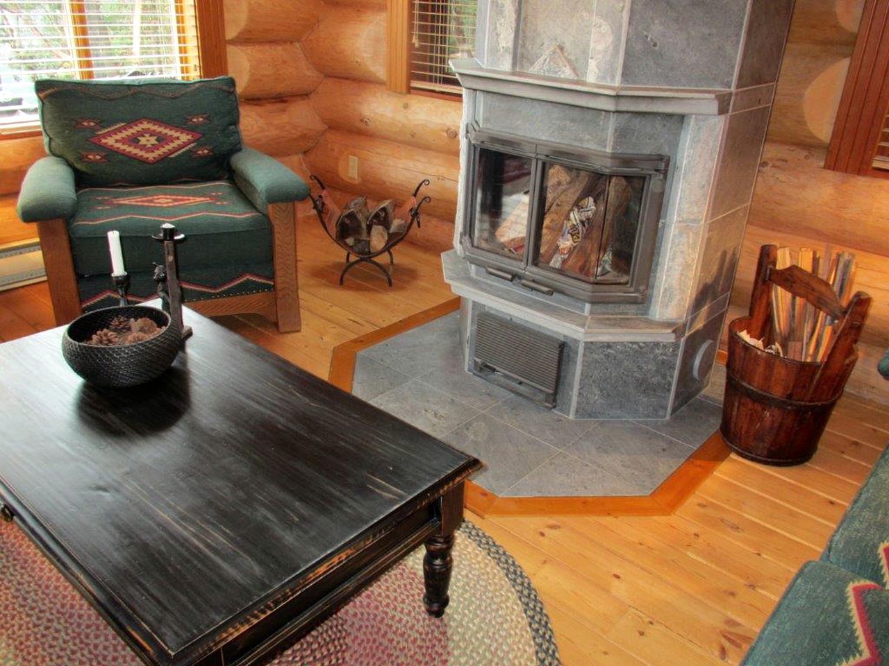 Log Cabin Rental with Sublime Views of the Water on Galiano Island in British Columbia