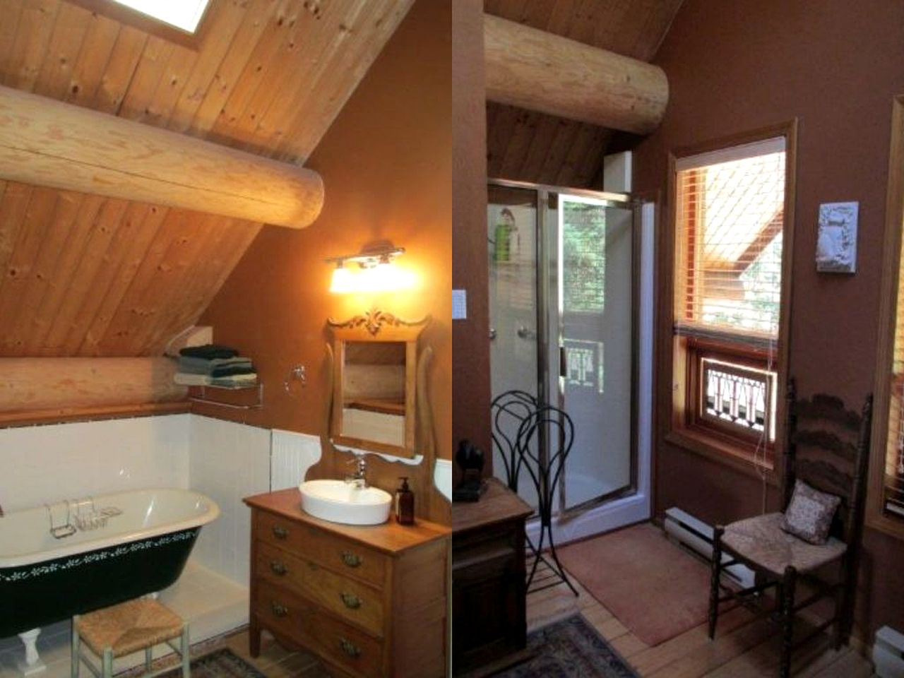 Log Cabin Rental with Sublime Views of the Water on Galiano Island in British Columbia