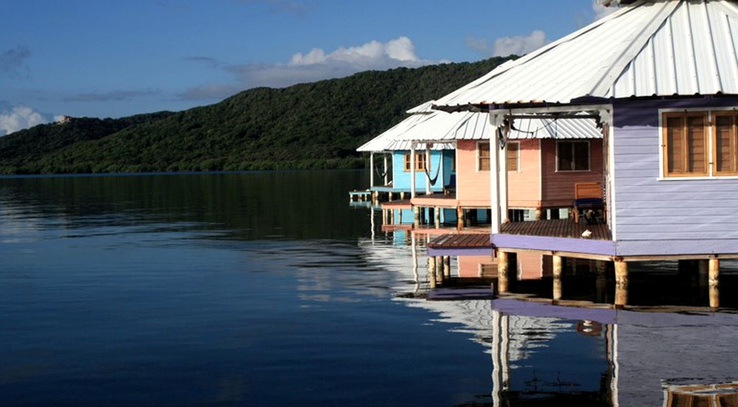 Incredible Cabins Hovering Above Caribbean Sea on Island of Roatan, Honduras