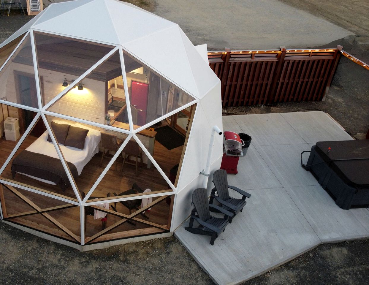 Incredible Dome Rental in Flatlands, New Brunswick with Hot Tub and Spectacular Views