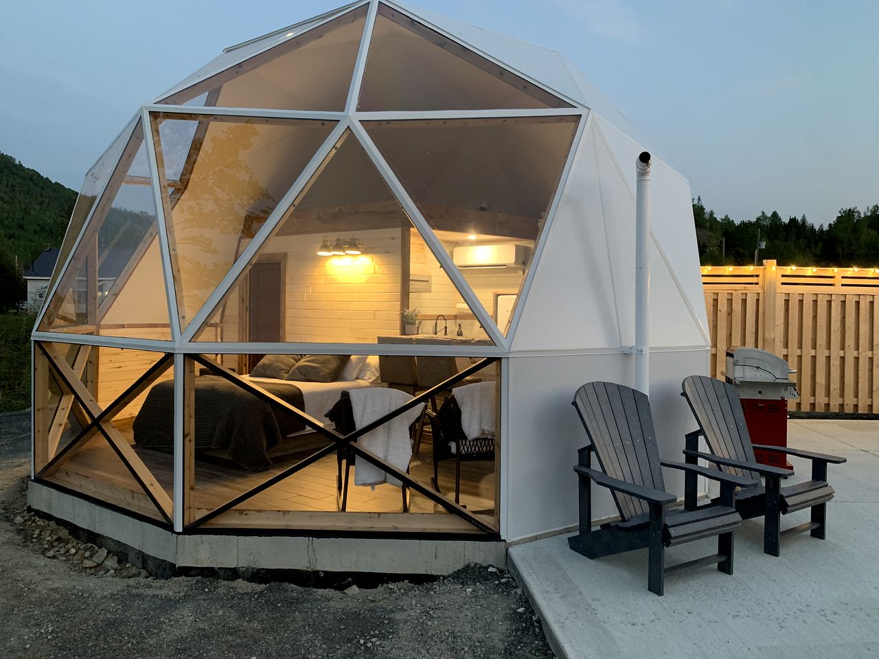 Incredible Dome Rental in Flatlands, New Brunswick with Hot Tub and Spectacular Views