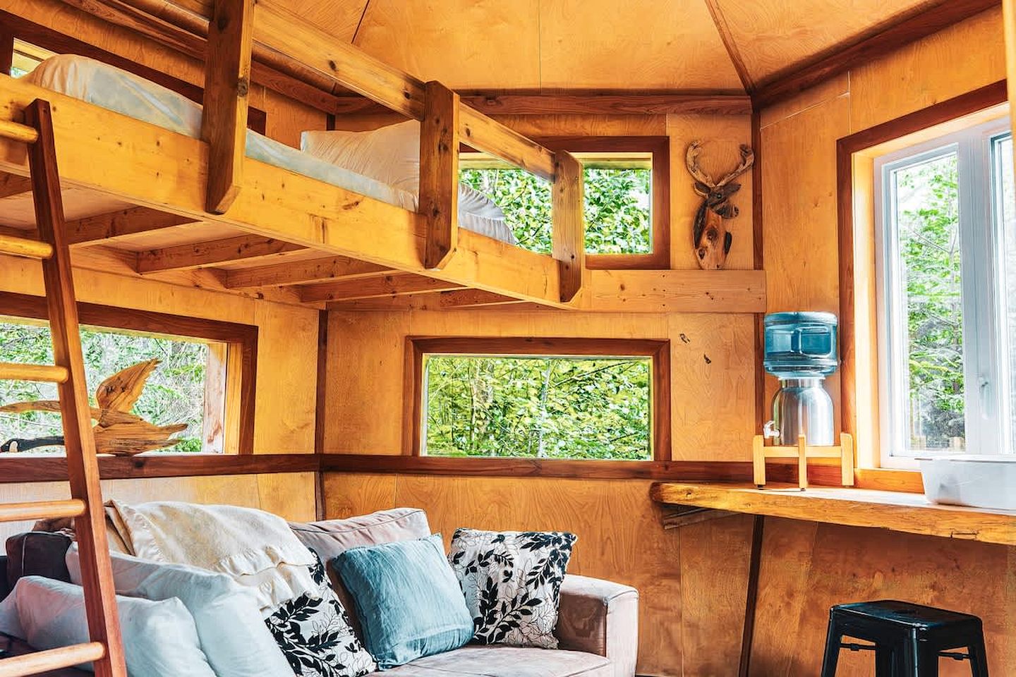 Incredible Hexagonal Pod for a Unique Glamping Escape in Nature in Harrington, Quebec