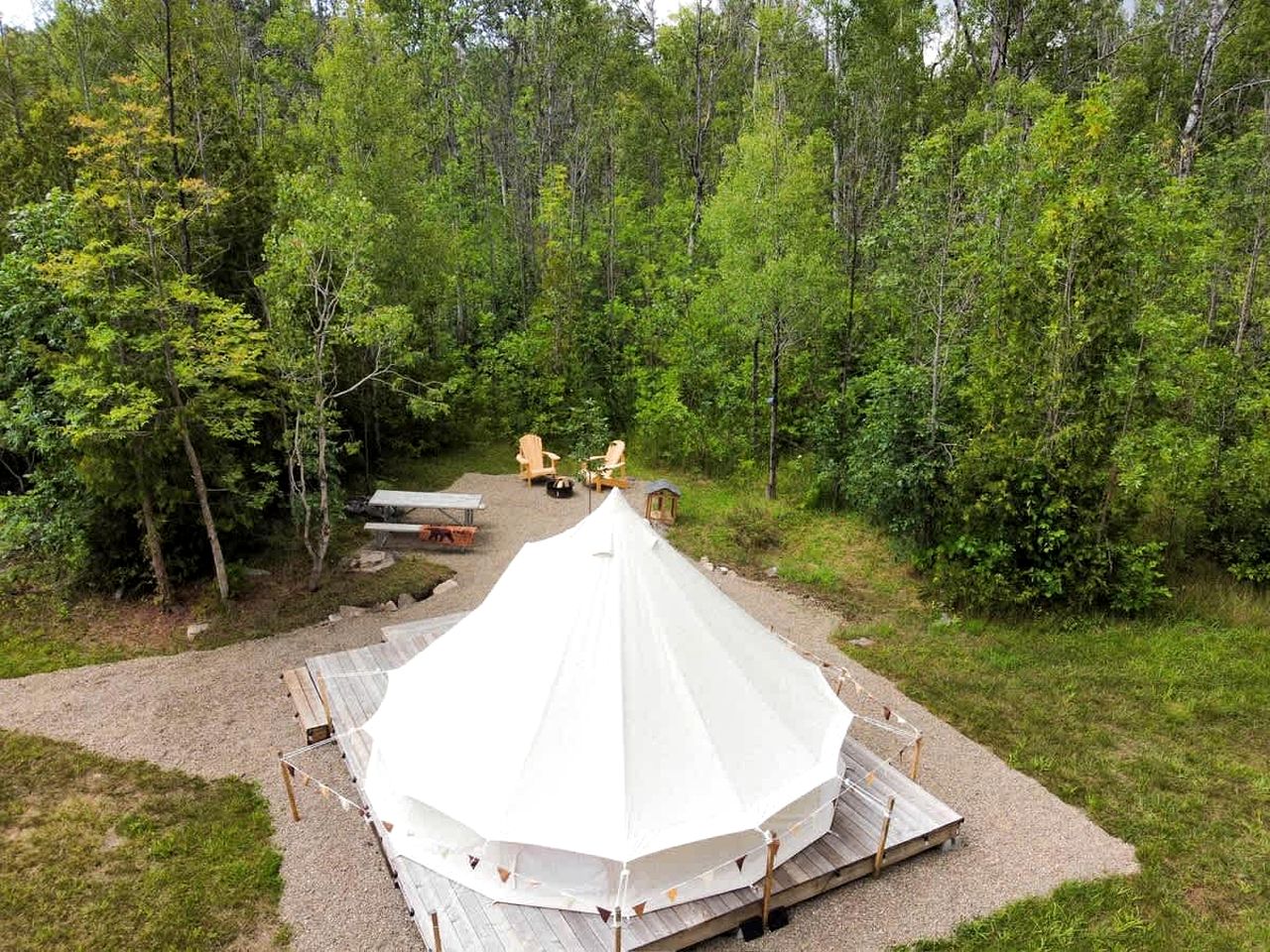 Incredible Lakefront Bell Tent with Barbecue and Fire Pit in Northern Bruce Peninsula, Ontario