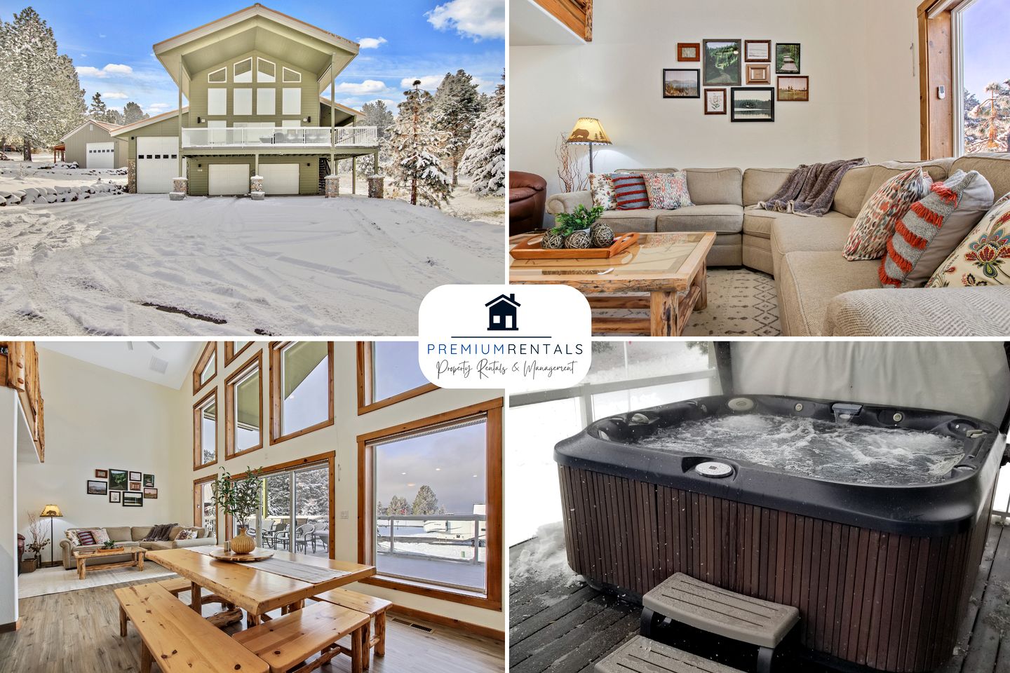 Incredible Large Group Cabin with Jacuzzi Near the Lake in Idaho