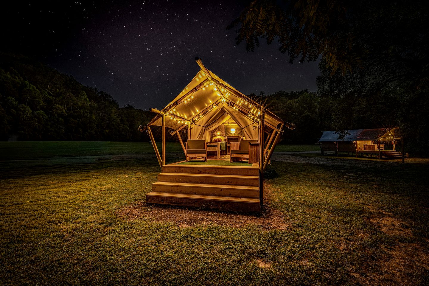 Incredible Multi-Unit Group Glamping in Safari Tents for an Amazing Outdoor Adventure with Family or Friends in Newport, Tennessee