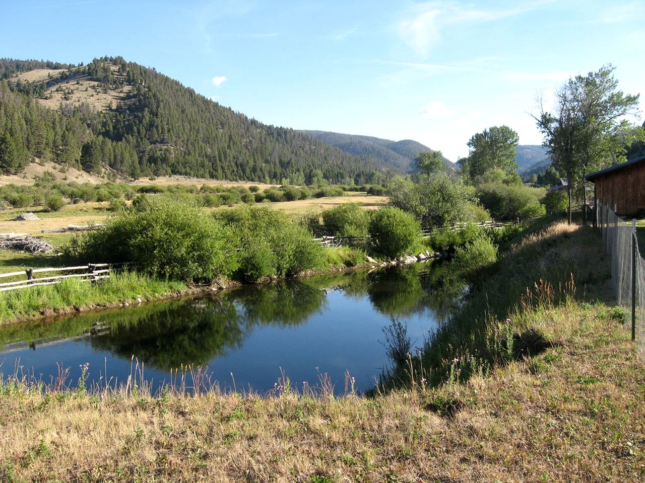 Mountain Ranch House near Big Hole River in Butte, Montana