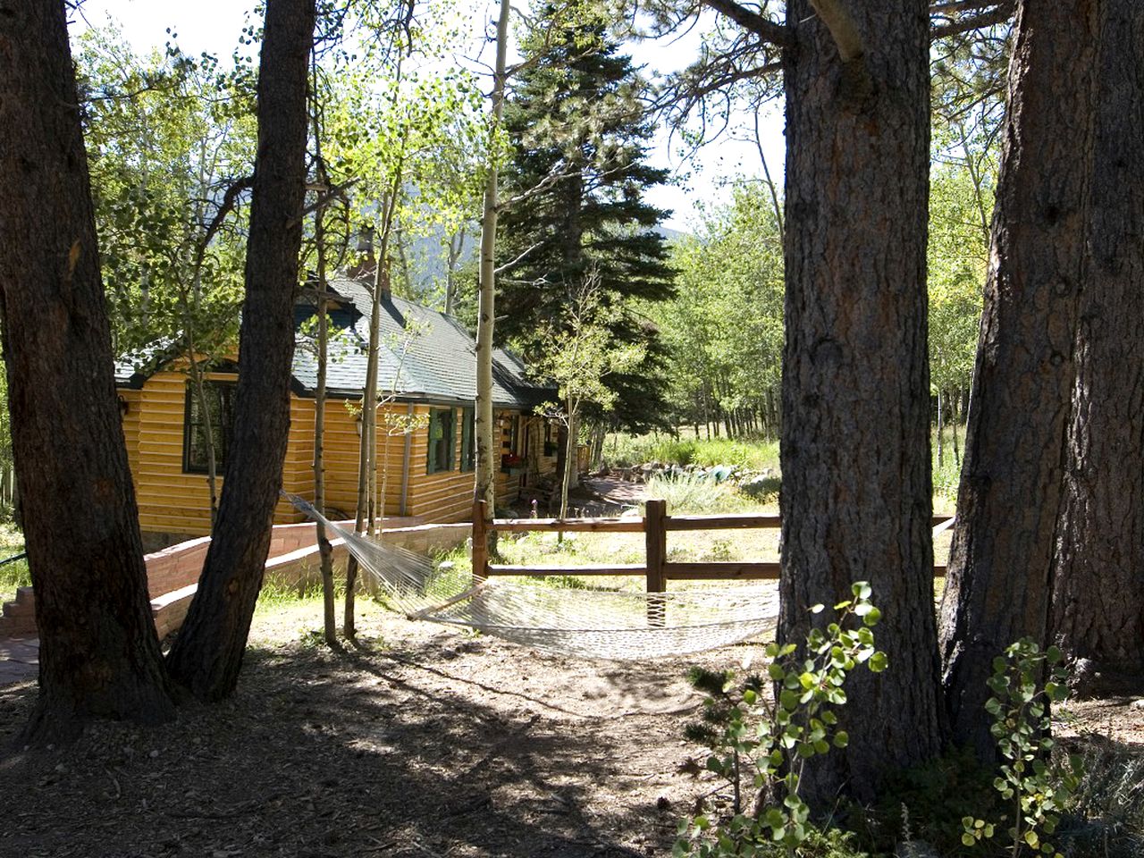 Forested Log Cabin Rental in Mountain Town for Weekend Trip from Denver