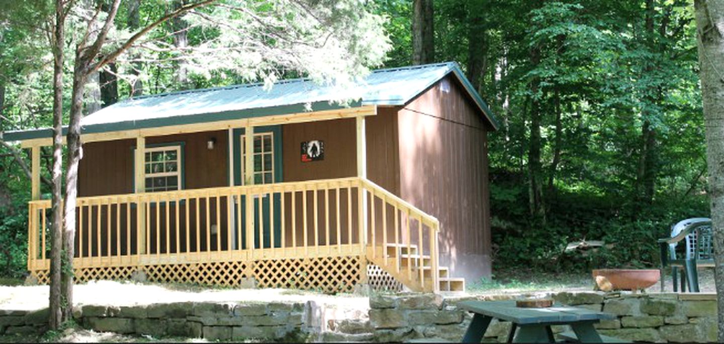 Rustic Camping Cabin Rental in the Countryside near Knoxville, Tennessee