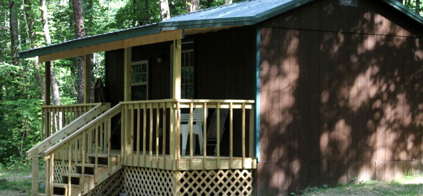 Authentic Camping Cabin Rental with a Fire Pit near Knoxville, Tennessee