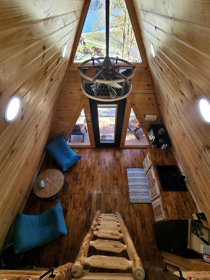 Rustic Tree A-Frame with Original Design by Tappan Lake in Ohio