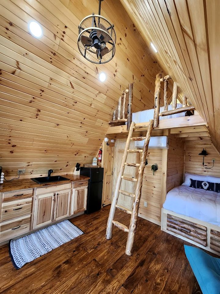 Rustic Tree A-Frame with Original Design by Tappan Lake in Ohio