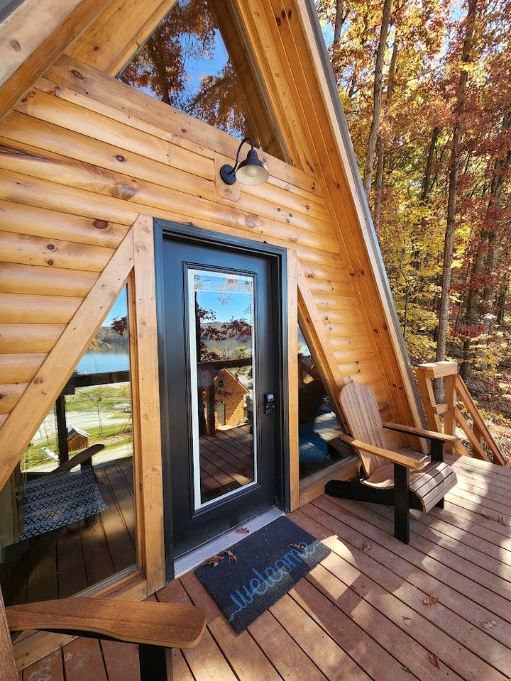 Rustic Tree A-Frame with Original Design by Tappan Lake in Ohio